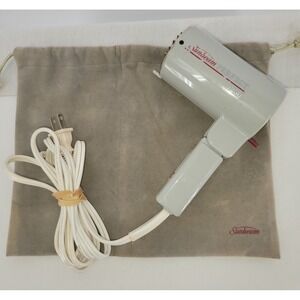 Sunbeam Perfect 1250 Vintage Folding Travel Hair Dryer w/Dual Voltage